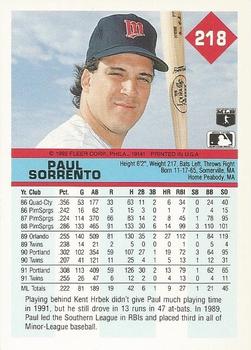 Paul Sorrento  baseball card collectible - Main Image 2