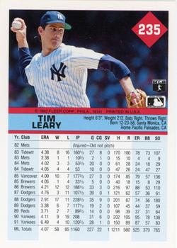 Tim Leary  baseball card collectible - Main Image 2