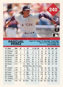 Pascual Perez  baseball card collectible - Main Image 2