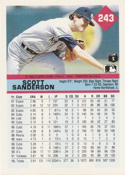 Scott Sanderson  baseball card collectible - Main Image 2