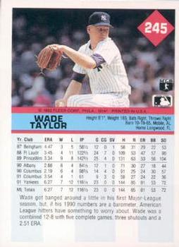 Wade Taylor  baseball card collectible - Main Image 2