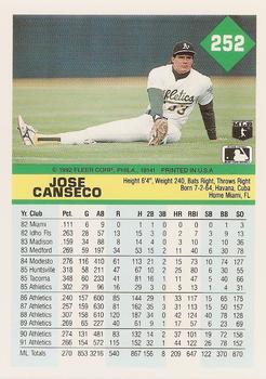 Jose Canseco  baseball card collectible - Main Image 2