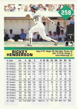 Rickey Henderson  baseball card collectible - Main Image 2