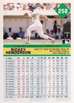 Rickey Henderson  baseball card collectible - Main Image 2