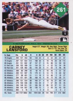 Carney Lansford  baseball card collectible - Main Image 2