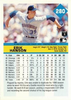 Erik Hanson  baseball card collectible - Main Image 2