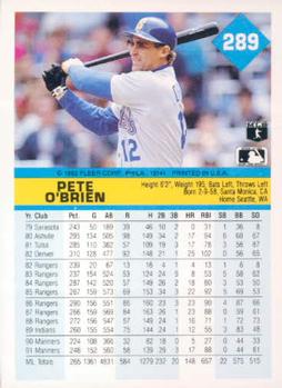 Pete O’Brien  baseball card collectible - Main Image 2