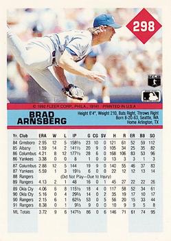 Brad Arnsberg  baseball card collectible - Main Image 2
