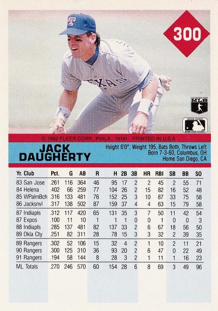 Jack Daugherty  baseball card collectible - Main Image 2