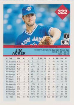 Jim Acker  baseball card collectible - Main Image 2