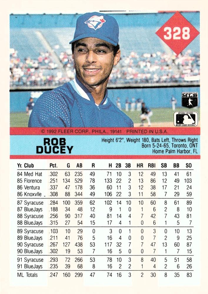 Rob Ducey  baseball card collectible - Main Image 2