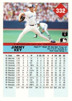 Jimmy Key  baseball card collectible - Main Image 2