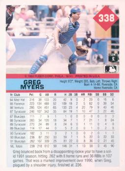 Greg Myers  baseball card collectible - Main Image 2