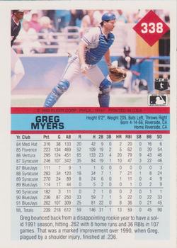 Greg Myers  baseball card collectible - Main Image 2
