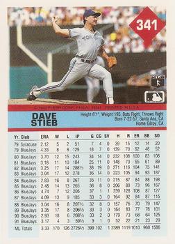 Dave Stieb  baseball card collectible - Main Image 2