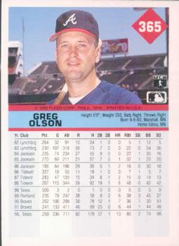 Greg Olson  baseball card collectible - Main Image 2