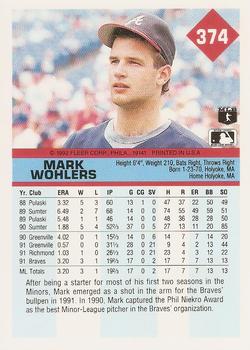 Mark Wohlers  baseball card collectible - Main Image 2