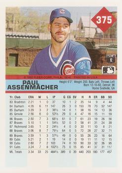 Paul Assenmacher  baseball card collectible - Main Image 2