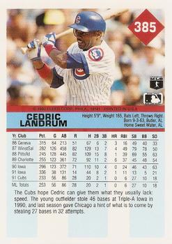 Cedric Landrum  baseball card collectible - Main Image 2