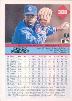 Chuck McElroy  baseball card collectible - Main Image 2