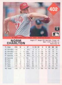 Norm Charlton  baseball card collectible - Main Image 2