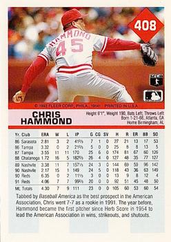 Chris Hammond  baseball card collectible - Main Image 2