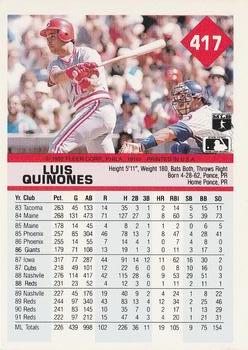 Luis Quinones  baseball card collectible - Main Image 2