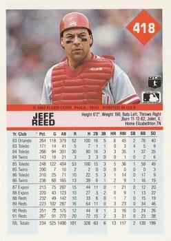 Jeff Reed  baseball card collectible - Main Image 2