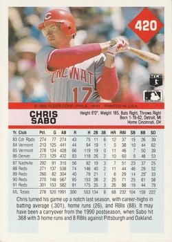 Chris Sabo  baseball card collectible - Main Image 2