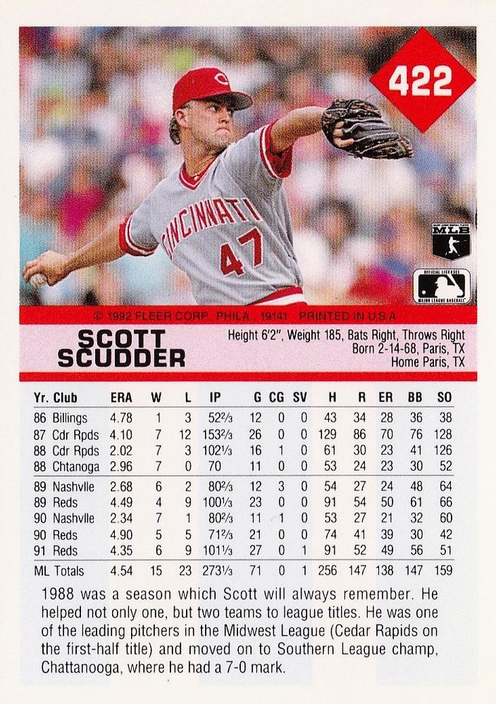 Scott Scudder  baseball card collectible - Main Image 2