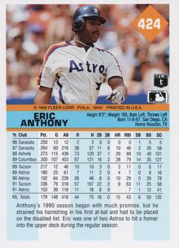 Eric Anthony  baseball card collectible - Main Image 2