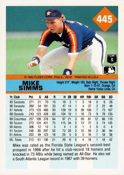 Mike Simms  baseball card collectible - Main Image 2