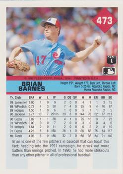 Brian Barnes  baseball card collectible - Main Image 2