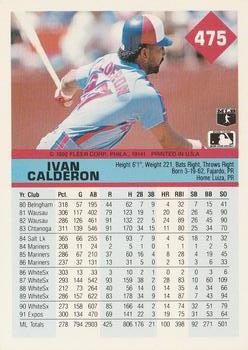 Ivan Calderon  baseball card collectible - Main Image 2