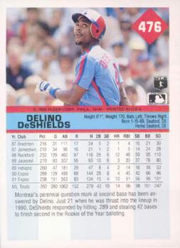 Delino DeShields  baseball card collectible - Main Image 2