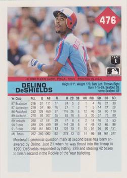 Delino DeShields  baseball card collectible - Main Image 2