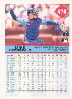 Mike Fitzgerald  baseball card collectible - Main Image 2