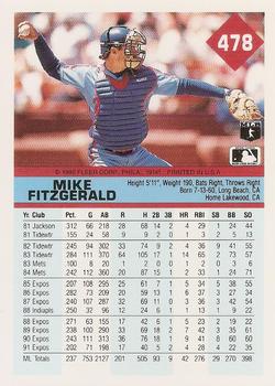 Mike Fitzgerald  baseball card collectible - Main Image 2