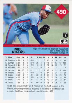 Mel Rojas  baseball card collectible - Main Image 2