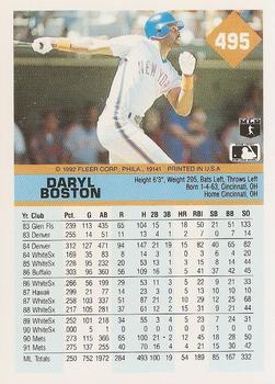 Daryl Boston  baseball card collectible - Main Image 2