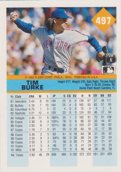 Tim Burke  baseball card collectible - Main Image 2