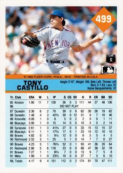 Tony Castillo  baseball card collectible - Main Image 2