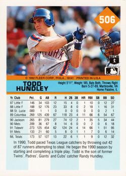 Todd Hundley  baseball card collectible - Main Image 2