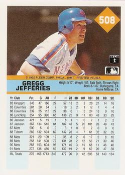 Gregg Jefferies  baseball card collectible - Main Image 2