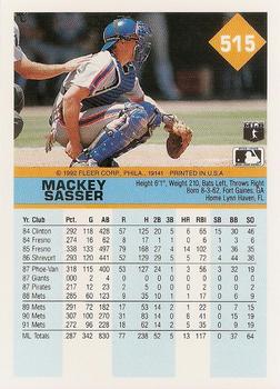 Mackey Sasser  baseball card collectible - Main Image 2