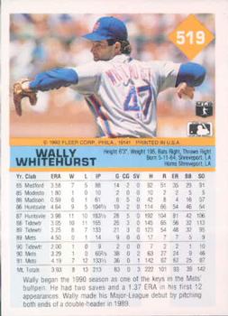 Wally Whitehurst  baseball card collectible - Main Image 2