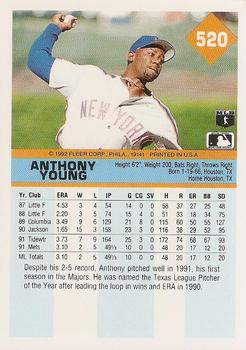 Anthony Young  baseball card collectible - Main Image 2