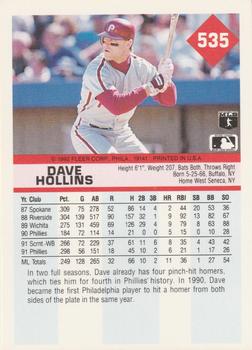 Dave Hollins  baseball card collectible - Main Image 2