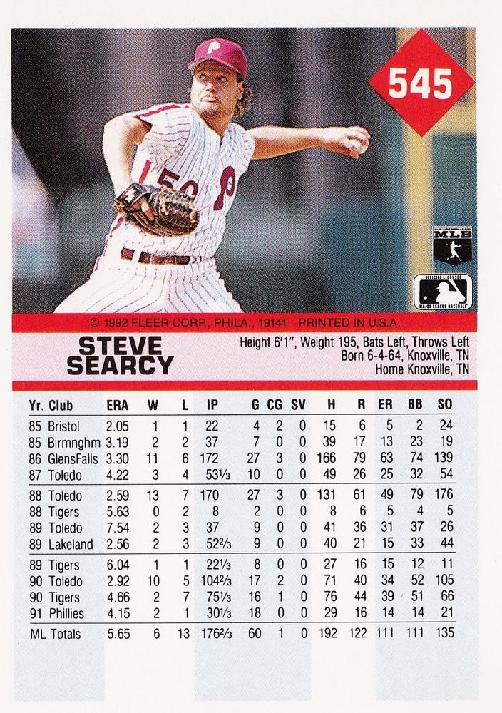 Steve Searcy  baseball card collectible - Main Image 2