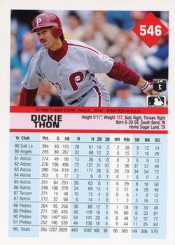 Dickie Thon  baseball card collectible - Main Image 2